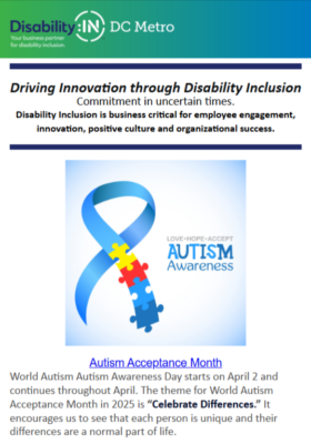 Screenshot of the DC Metro April 2025 Newsletter cover